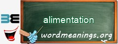 WordMeaning blackboard for alimentation